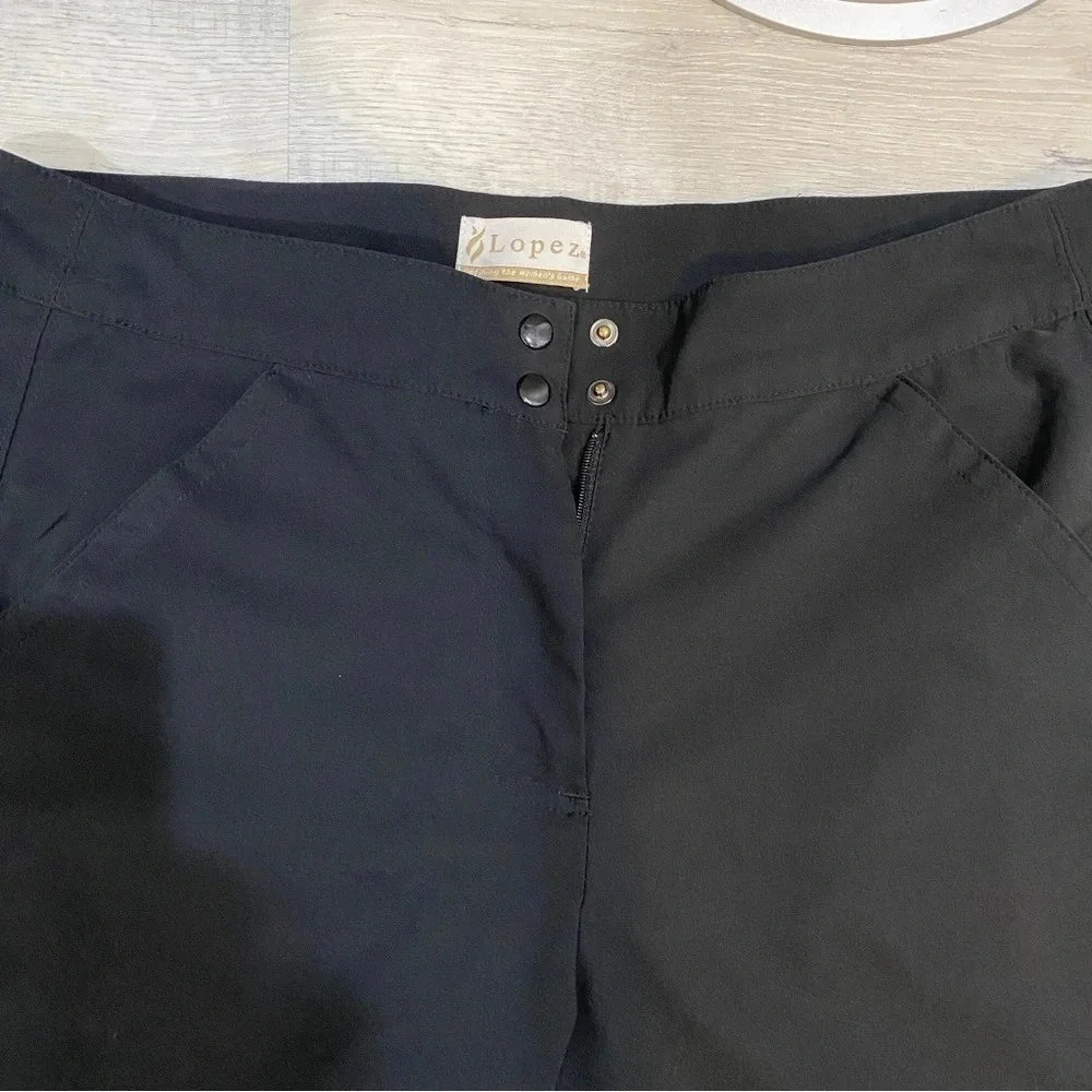Lopez Golf Pants Size 10 Black Hiking Active Jogger Track Pant windbreaker